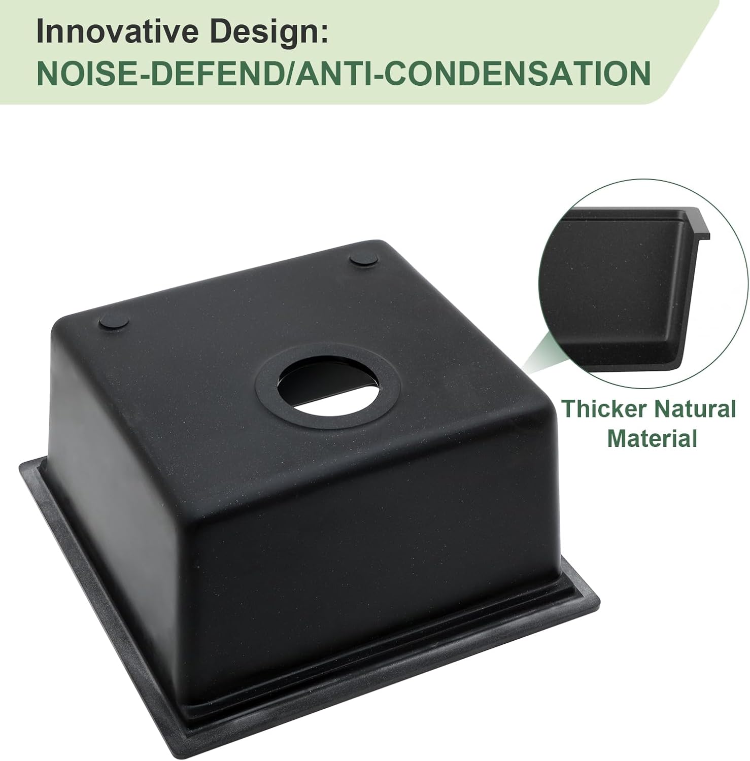 18x18 Outdoor Kitchen Sink Undermount Black Granite Composite Bar Prep Workstation Sink Black Granite Composite Quartz Single Bowl Rv Camper Small Outdoor Sinks with Cutting Board