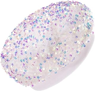 Boina De Moda Lentejuelas para Mujer Boina Elegante De Invierno para Otoño Color Blanco