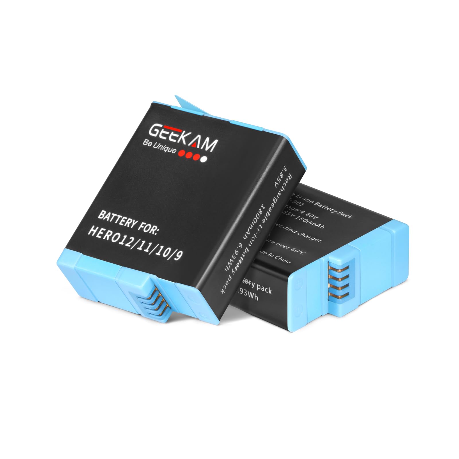 2 baterías recargables compatibles con Hero 9 10 11 12