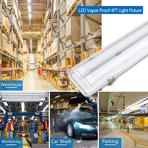 LED Vapor Proof 4Ft Light Fixture, Ip65 Waterproof, 36W 4000Lm 6000K