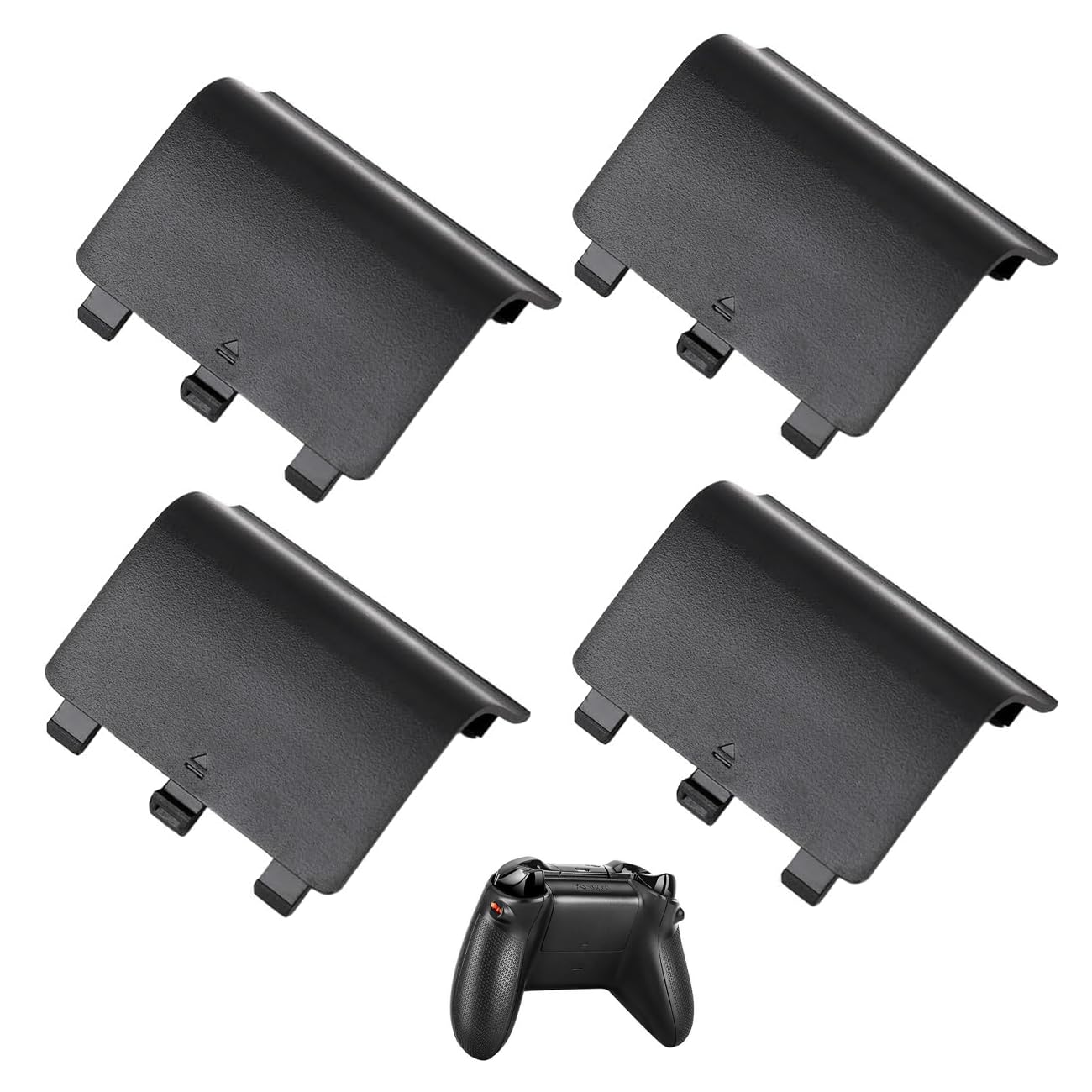 Paquete de 4 cubiertas traseras de batería compatibles con el controlador inalámbrico Xbox One, parte de la cubierta del controlador, parte trasera de batería de repuesto