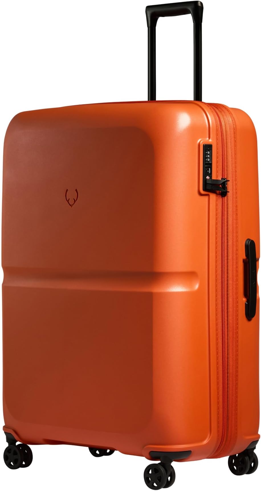 Single Stripe Hard Shell Large Suitcase - Durable, Lightweight & Expandable, 4 Spinner Wheels - Adjustable Handle, TSA Lock, 81.3cm - Ember
