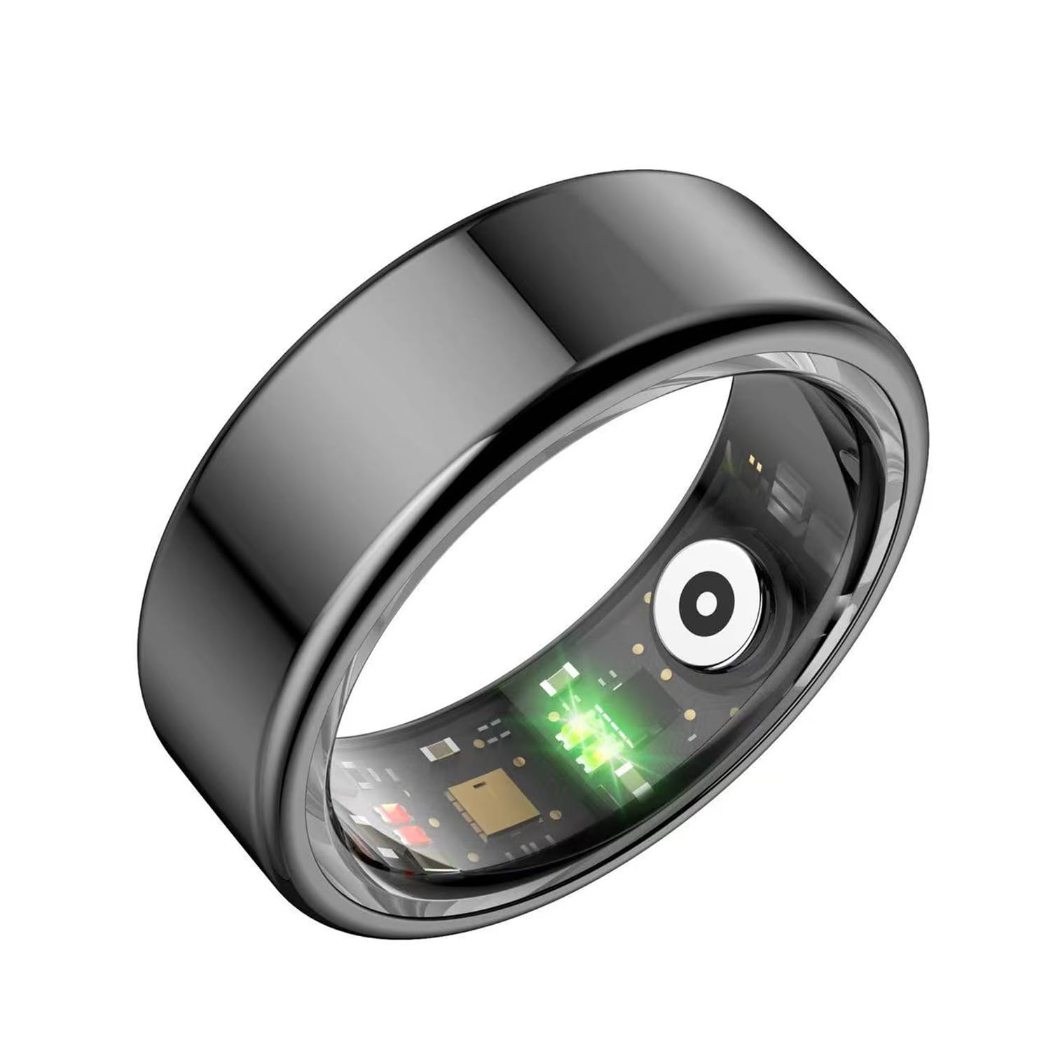 Anello intelligente, IP68, anello intelligente per donne e uomini, con monitoraggio della frequenza cardiaca e dell'ossigeno, Bluetooth, per smartphone, durata della batteria 5-6 giorni, nero #10