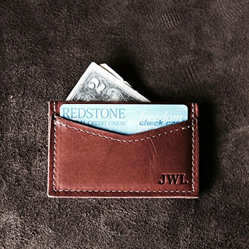 The Vernon Fine Leather Front Pocket Card Holder Wallet - Personalized