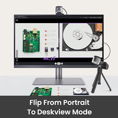 Miniatura 2 de BenQ ideaCam S1 Plus cámara web de demostración en vivo con lente zoom de 15x, cámara de documentos portátil Marco para demostración flexible,