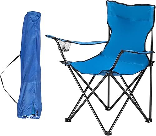 Silla de camping plegable con reposabrazos y bolsa de almacenamiento de transporte, sillas de playa pequeñas para adultos, sillas de césped ligeras