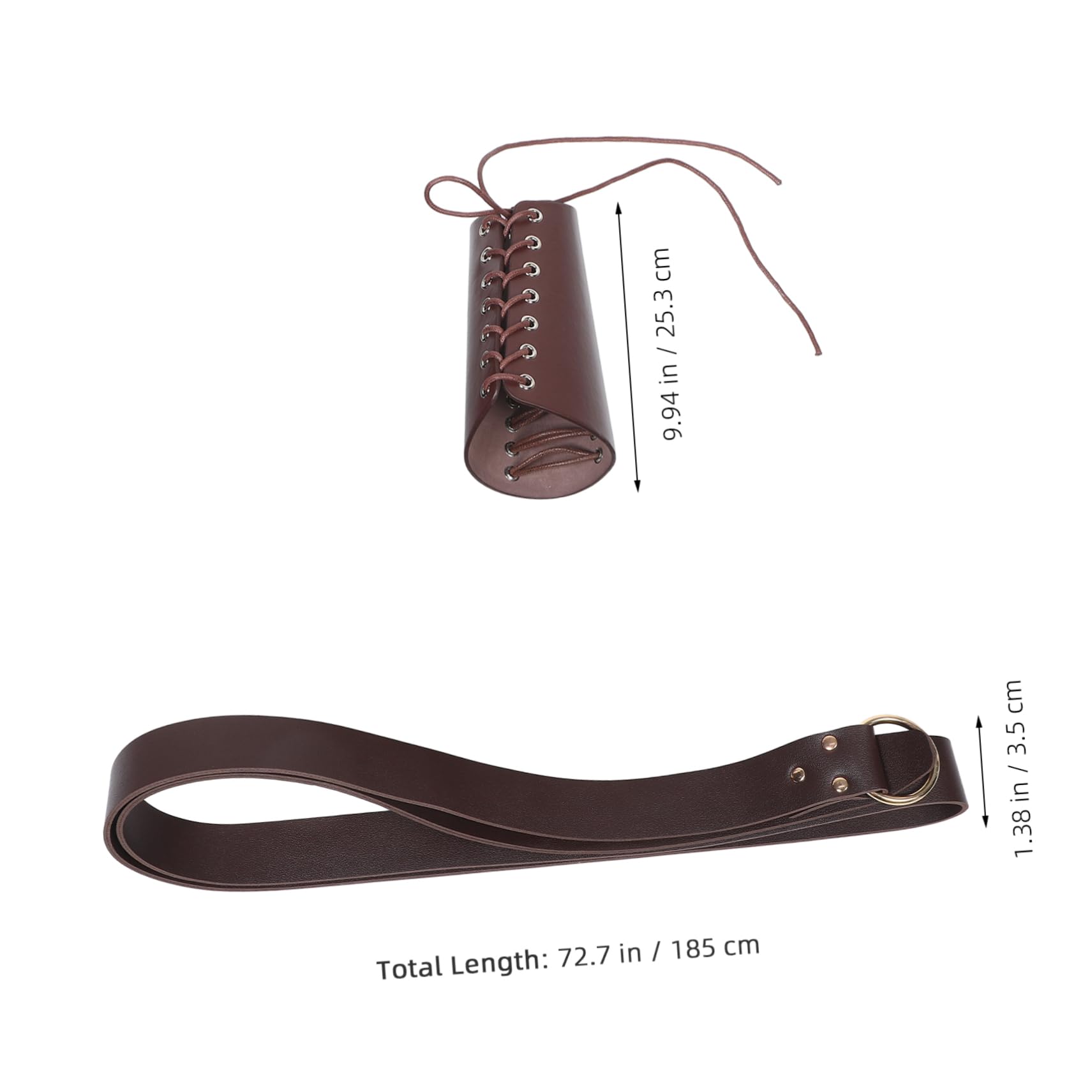 ifundom 1 Set Viking Costume Accessory Waist Belt Arm Guards for Men Renaissance Theme Party Cosplay Comfortable Wrist Guards Unique Festival Outfit