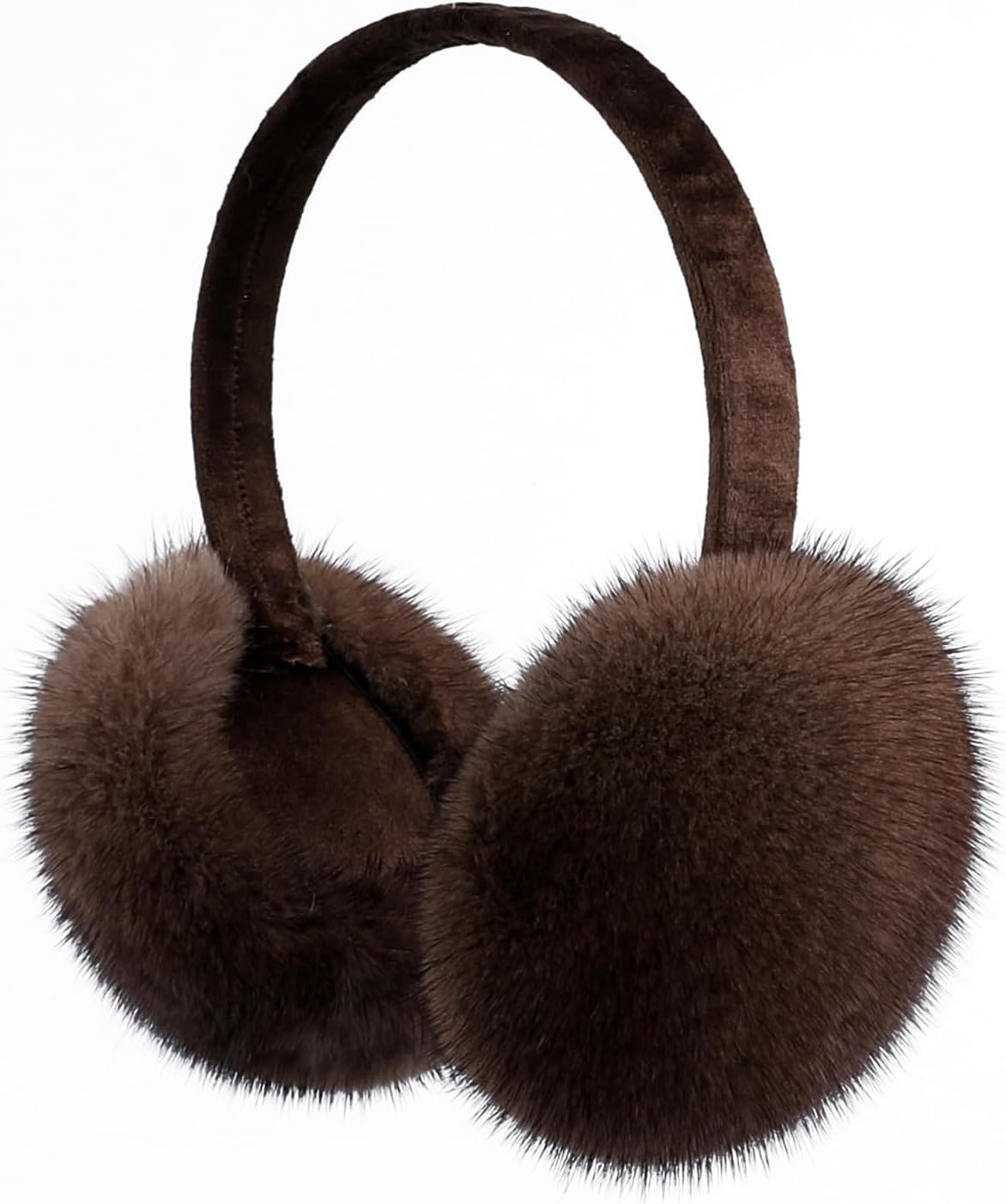 Unisex Real Mink Fur Earmuffs With Velvet Band Mens Womens Foldable Ear Warmer-Luxury Winter Fashion