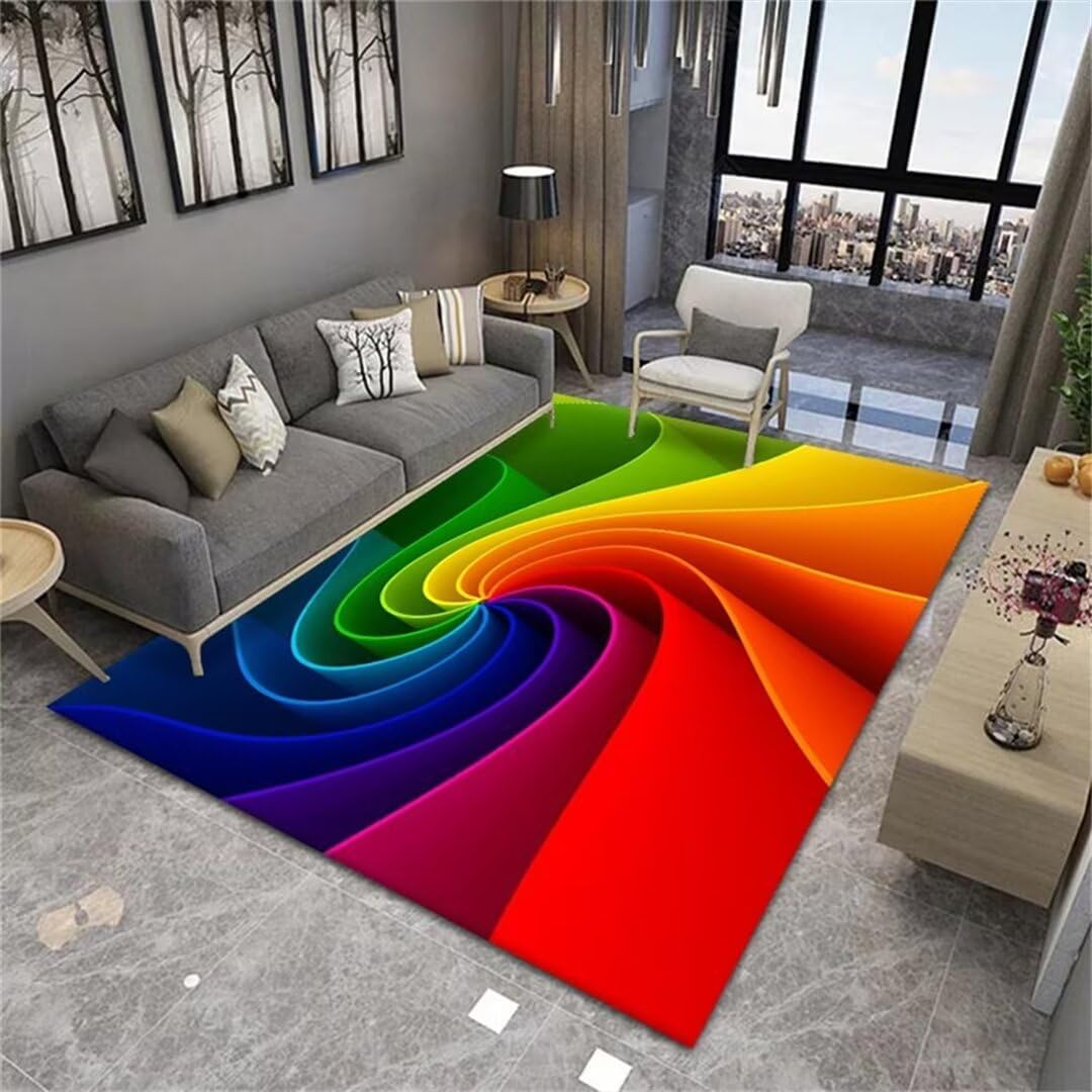 Tapis à motif imprimé 3D avec texture ultra résistante