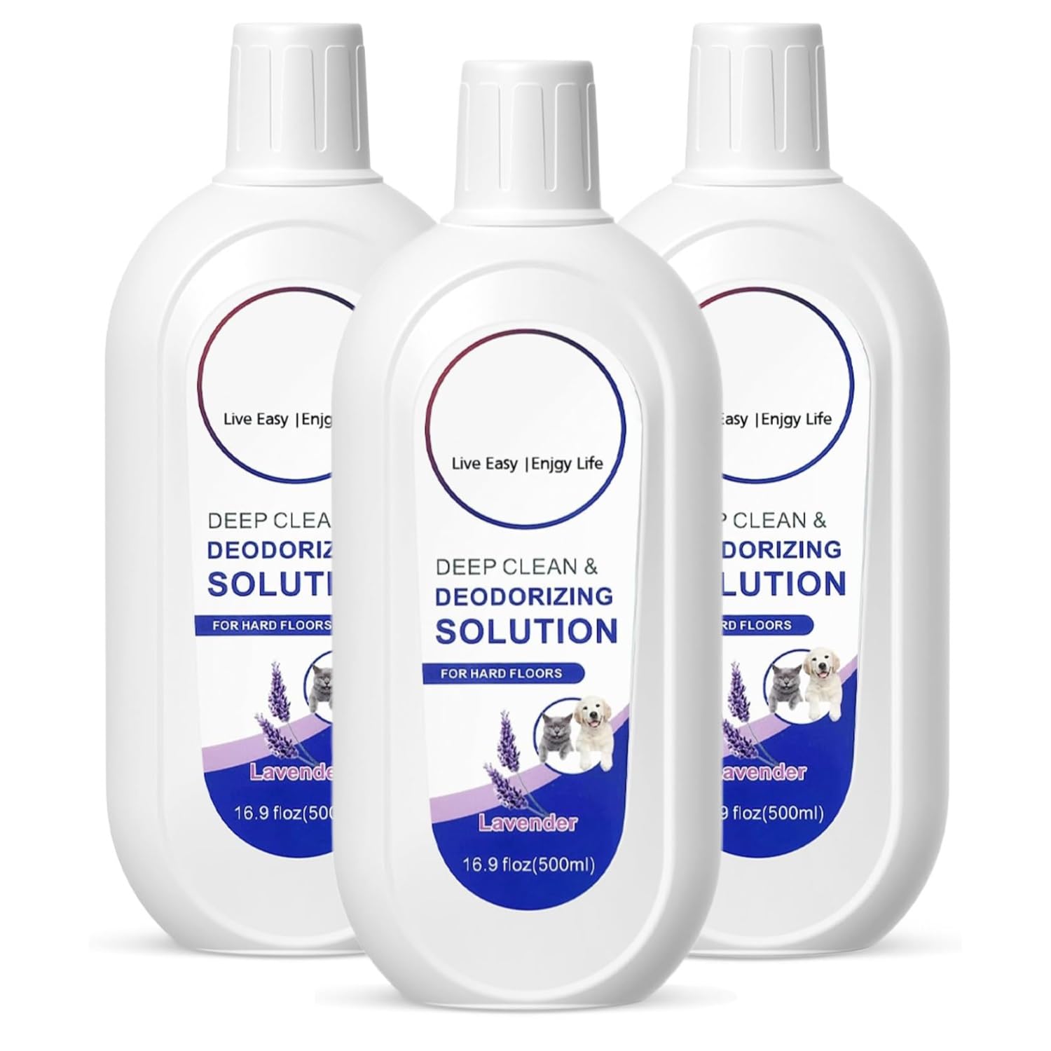 Detergente Concentrato per Pavimenti - Compatibile con Tineco (3x500ml) - Profumo Lavanda, Senza Residui e Anti-Ostruzione - Adatto per Piastrelle, Parquet, Laminato e Famiglie con Animali