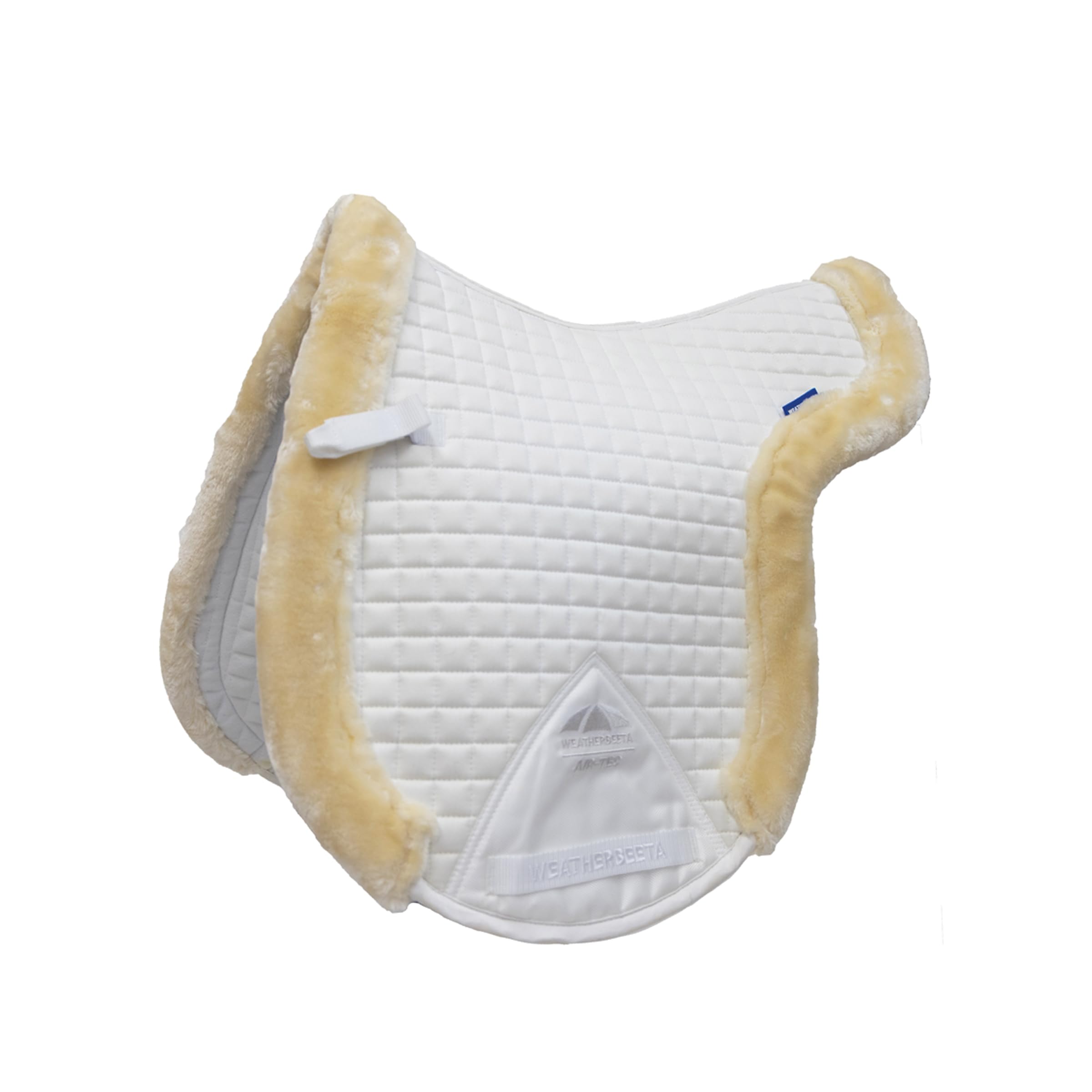 WeatherBeeta Prime Air-Tec Comfy Fleece Trimmed Numnah, White/Natural, 16-16.5"