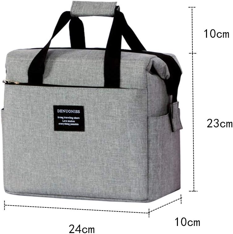 Lunch Bag, Insulated Cooler Bag Picnic Bag Box Large Meal Prep Tote Handbag Storage for Outdoor Camping/Travel/Beach