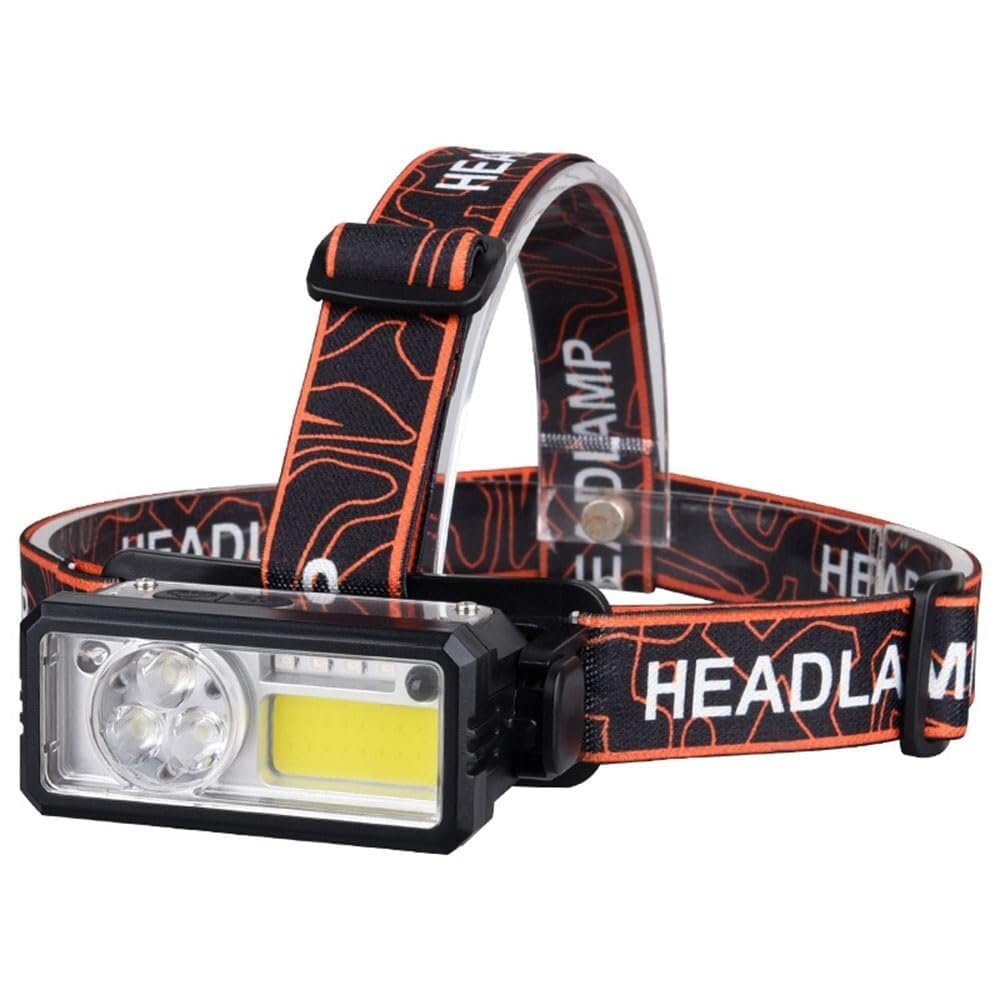 QFGVMXBWKZH COB LED Headlamp Sensor Headlight Type-C Rechargeable Torch Waterproof Camping Fishing Search Lantern(T1)