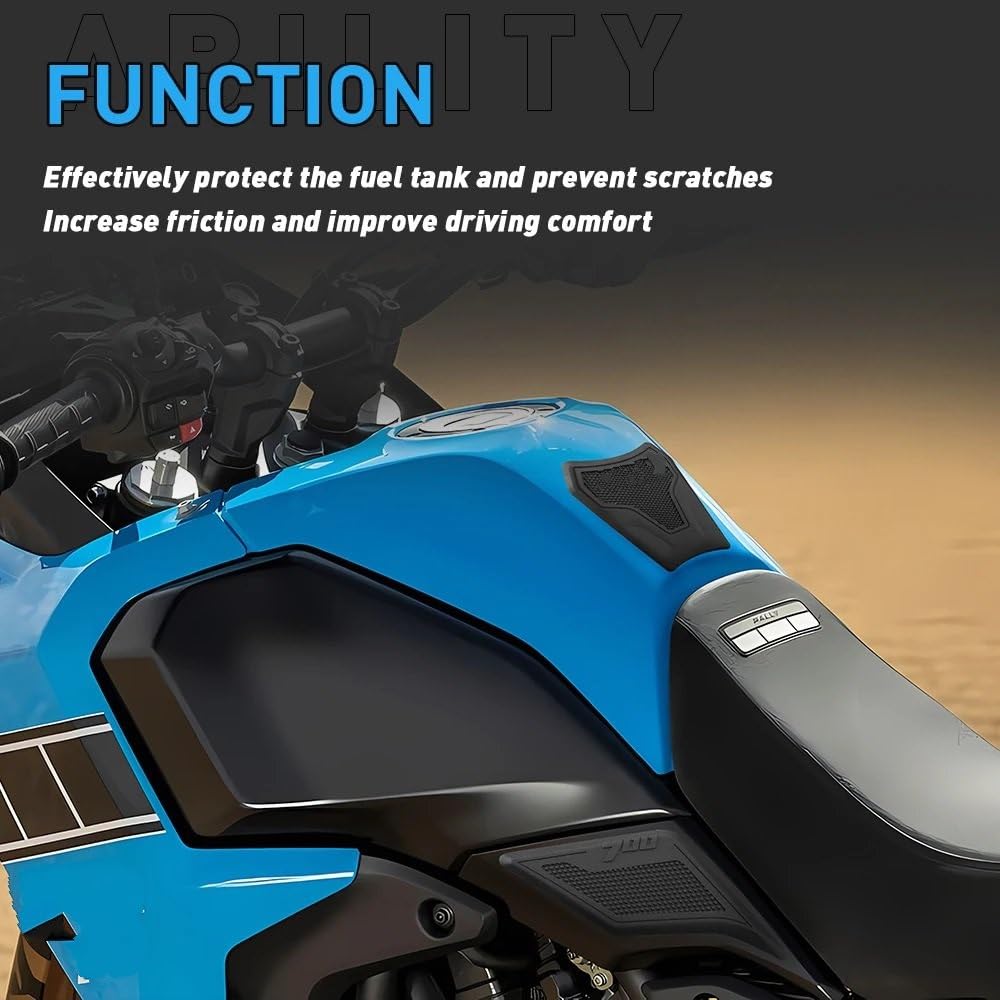 Copriserbatoio moto Per protezione serbatoio TENERE 700 2025 | Adesivo per moto Decalcomania per serbatoio con impugnatura per ginocchio a gas(Left and Right)