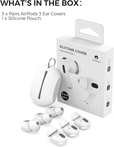 Miniatura 7 de AhaStyle 3 pares de fundas de silicona para auriculares de 3 almohadillas de silicona no cabe en la funda de carga compatible con Apple AirPods 3