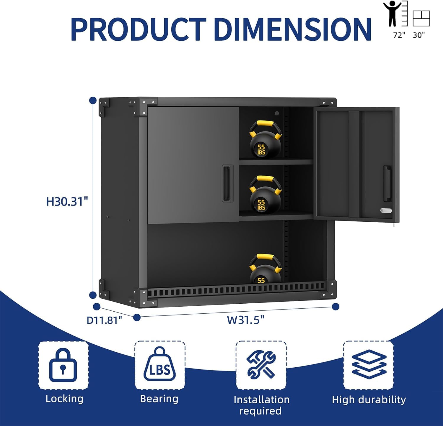Global Industrial Wide Span Rack 96x48x60, 3 Shelves Deck 800 Lb. Cap Per Level, Gray
