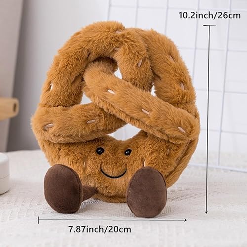 Miniatura 4 de NatureMan Juguete de peluche de croissant de 9 pulgadas, lindo cojín de pan de croissant, animales de peluche, divertido juguete de peluche suave