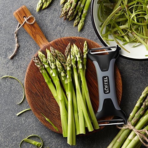 Peeler For Potato Vegetable Orange - Heavy Duty Double Sided Dual Purpose Non Slip Grip Apple Fruit Y Peeler With Ultra Sharp Stainless Steel Straight And Serrated Blades, Dishwasher Safe #TOP5