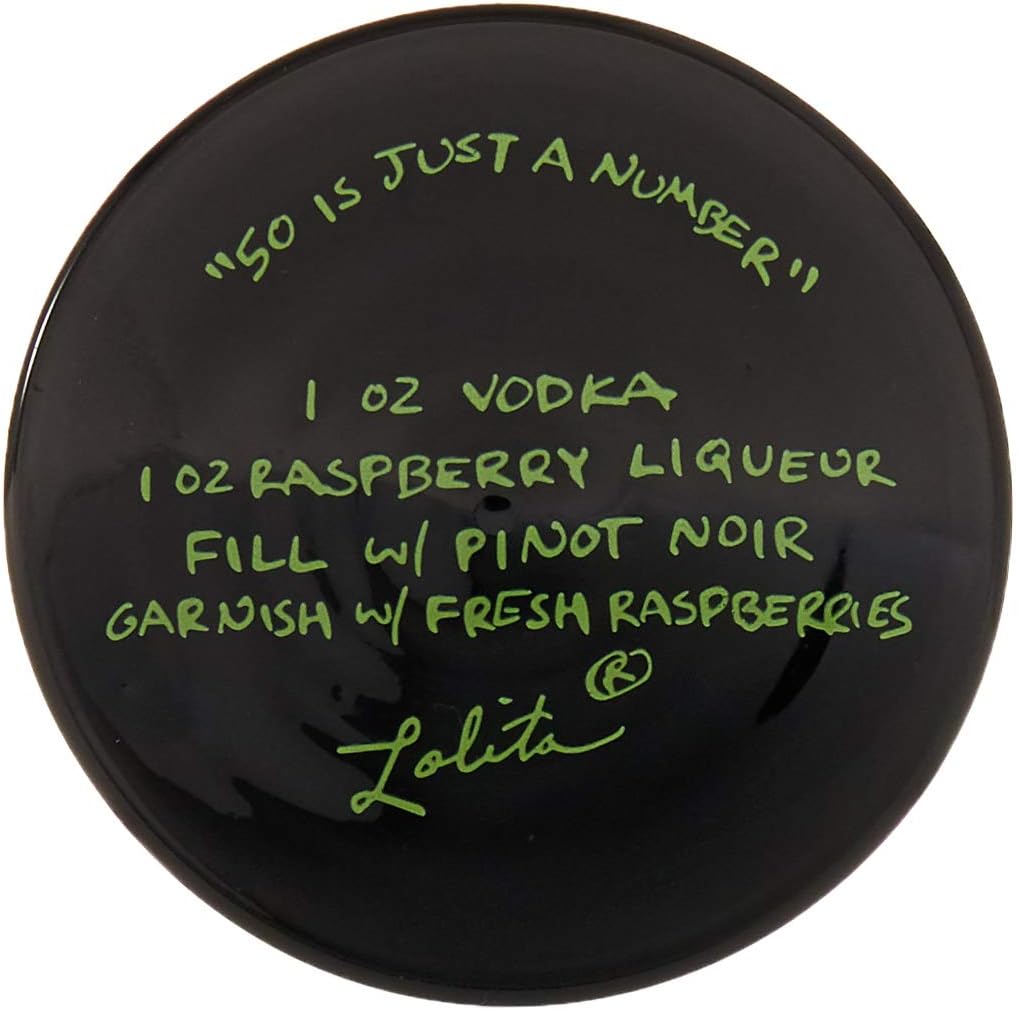 Designs by Lolita “50 is Just a Number” Hand-painted Artisan Wine Glass, 15 oz.