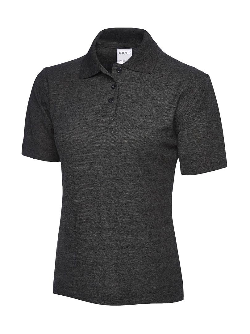 Uneek Clothing Women's Charcoal Uc115 - Xs - 180Gsm Polo Shirt