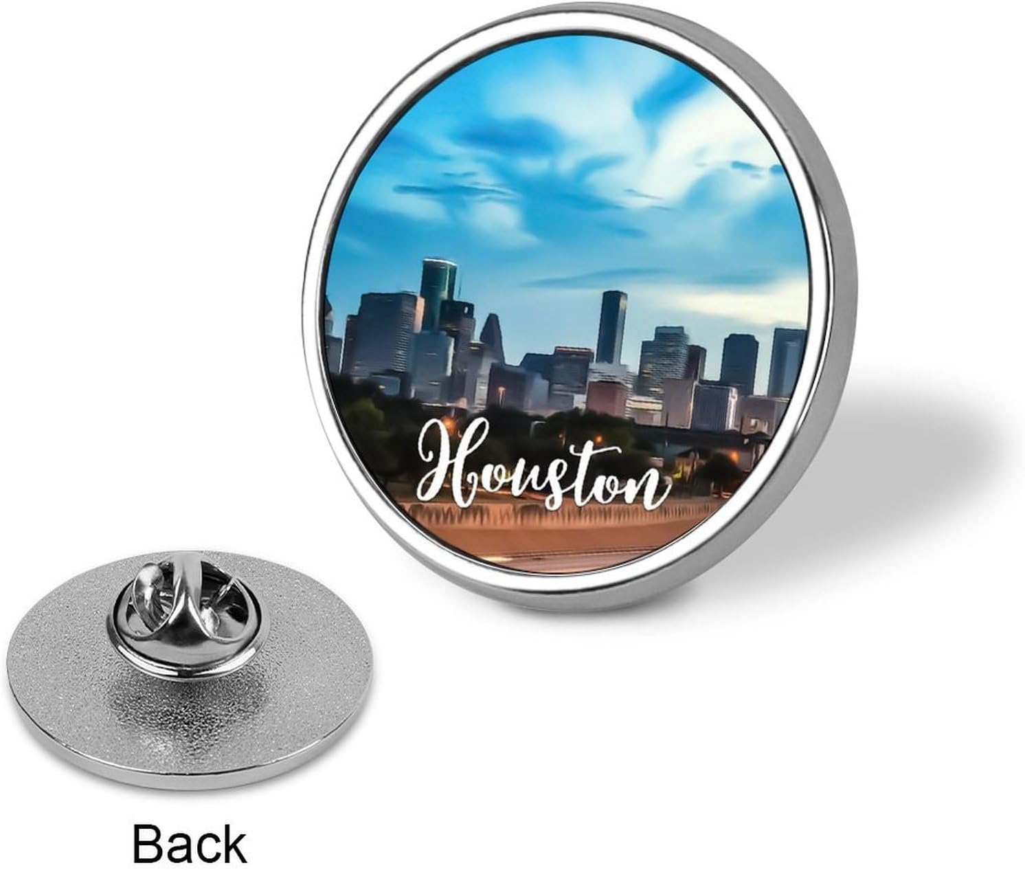 Enamel Pins Pieces Landscape Brooch Pins National Park Downtown Buttons For Jeans City Scene City Souvenir Button Pins Novelty Hometown New City Lapel Pin For Clothing, set of 5, style-15