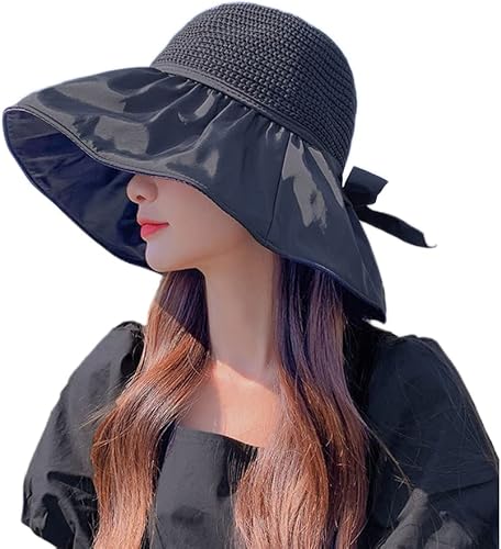 Sombrero de pescador de ala ancha transpirable con protección solar UPF 50+ para mujer