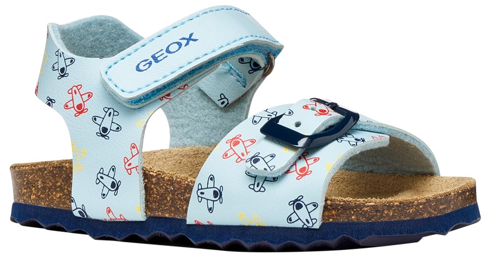 Geox B Chalki Boy Sandal, LT Blue, 27 EU