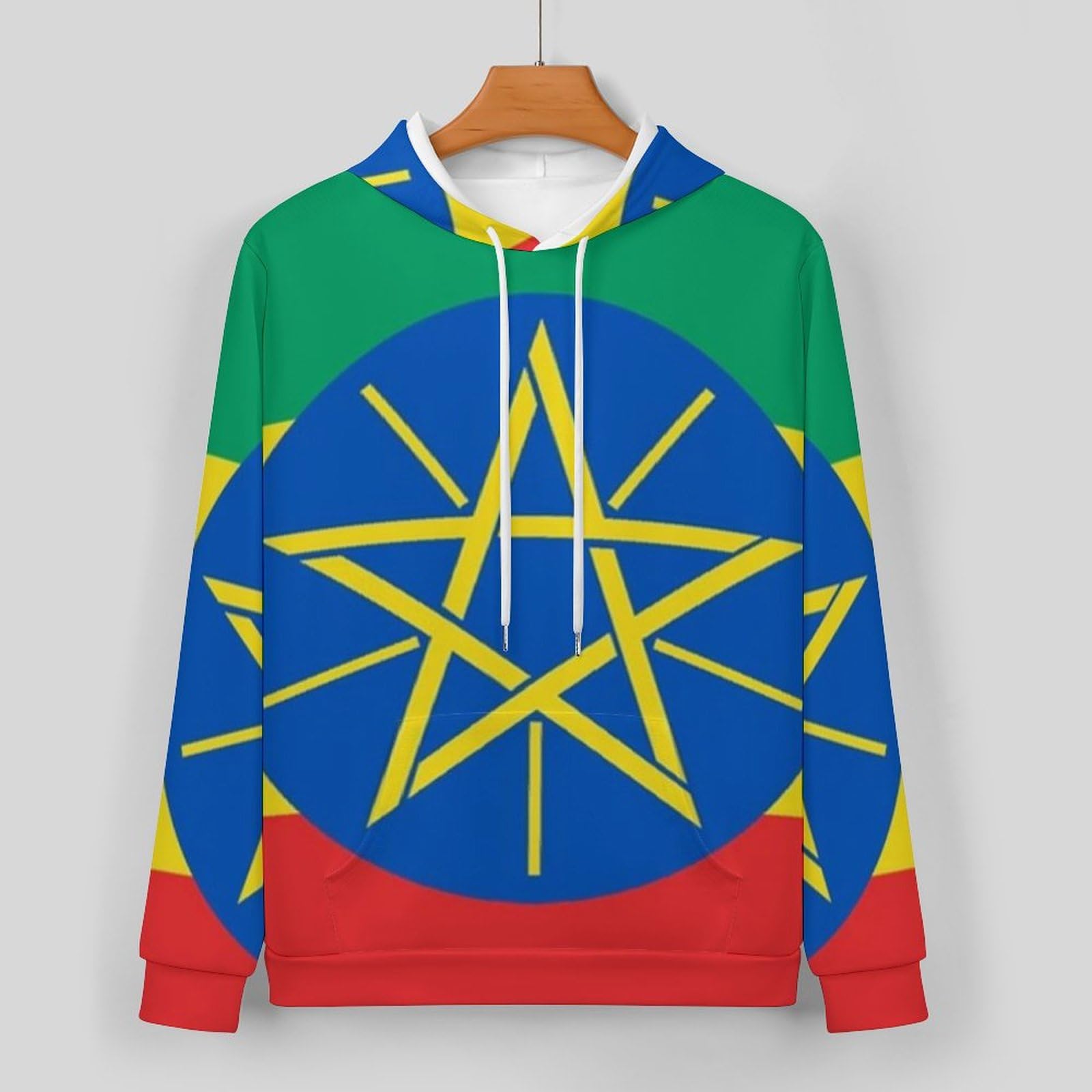 Tuta Da Ginnastica Da Donna Set Completo Da Salotto 2 Pezzi Tute Da Ginnastica Da Uomo Bandiera Della Repubblica D'Etiopia Manica Lunga Abbigliamento Sportivo Unisex Moda Casual