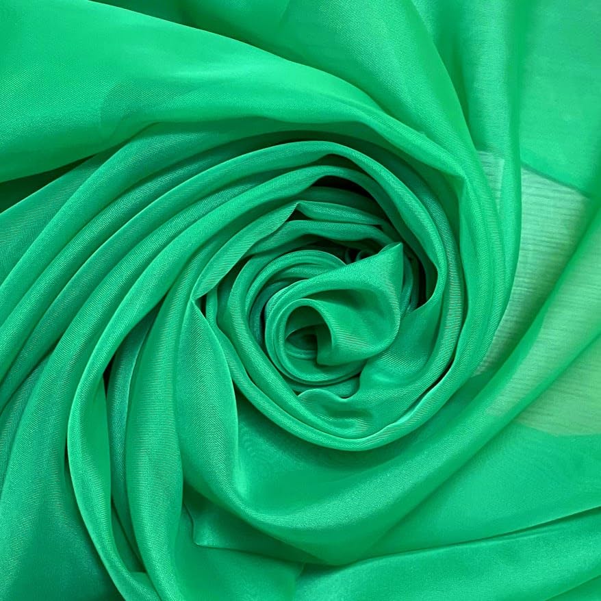 Megachest Wedding Voile Fabric 58 Inches Wide DIY Material (Green, 10 Meters Long) โ image 1