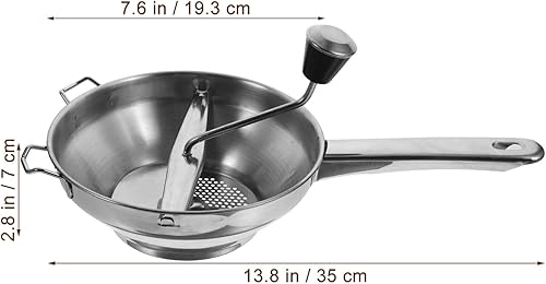 Miniatura 6 de Yardwe Molino de alimentos de acero inoxidable Molino rotatorio de alimentos Triturador de patatas Ricer para salsa de tomate