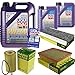 Produktbild QR-PARTS 69341431 Filter Set Inspektionspaket 7 Liter Motoröl Leichtlauf High Tech 5W-40 MANN-FILTER Innenraumfilter Luftfilter Ölfilter