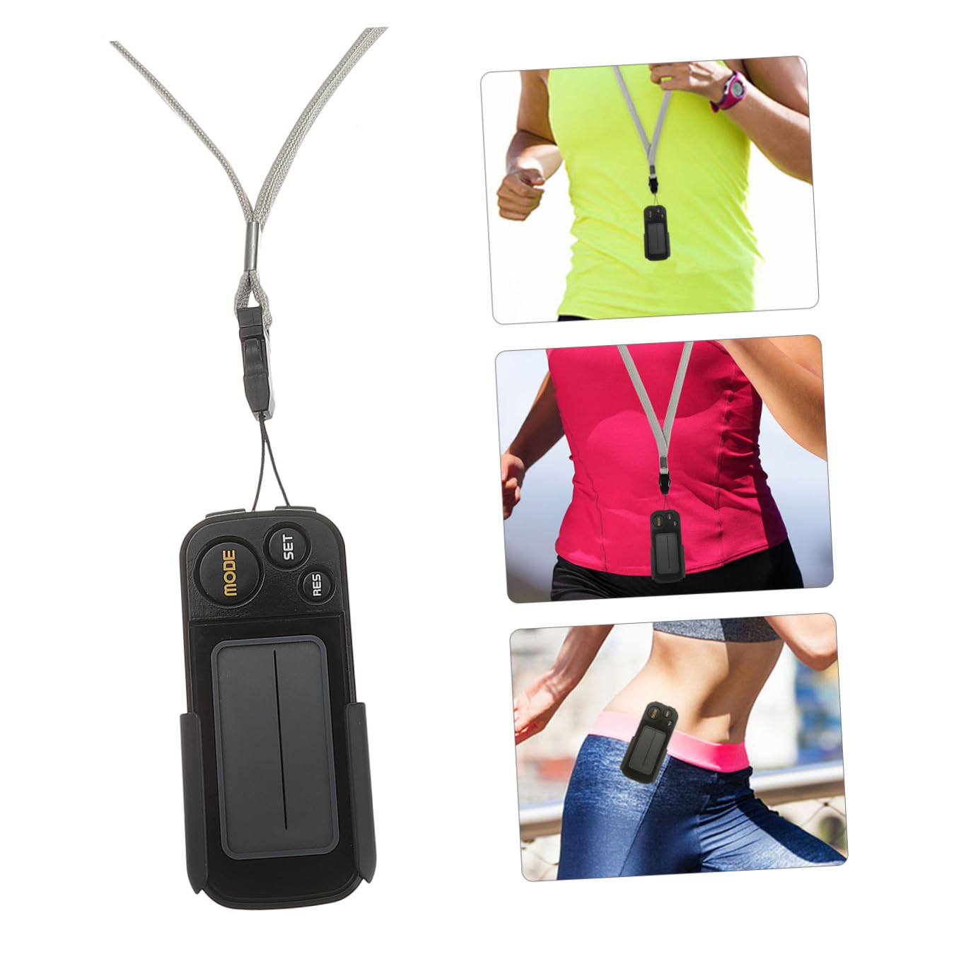 ibasenice Podomètre De Course Numérique avec Grand Écran LCD Outil Information Condition Physique pour De Distance Et Calories Brûlées