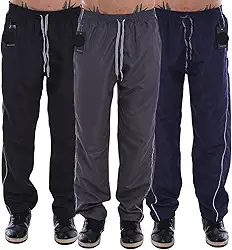 Kit 3 Calças Masculina Tactel Treino Escolar Bolsos Academia