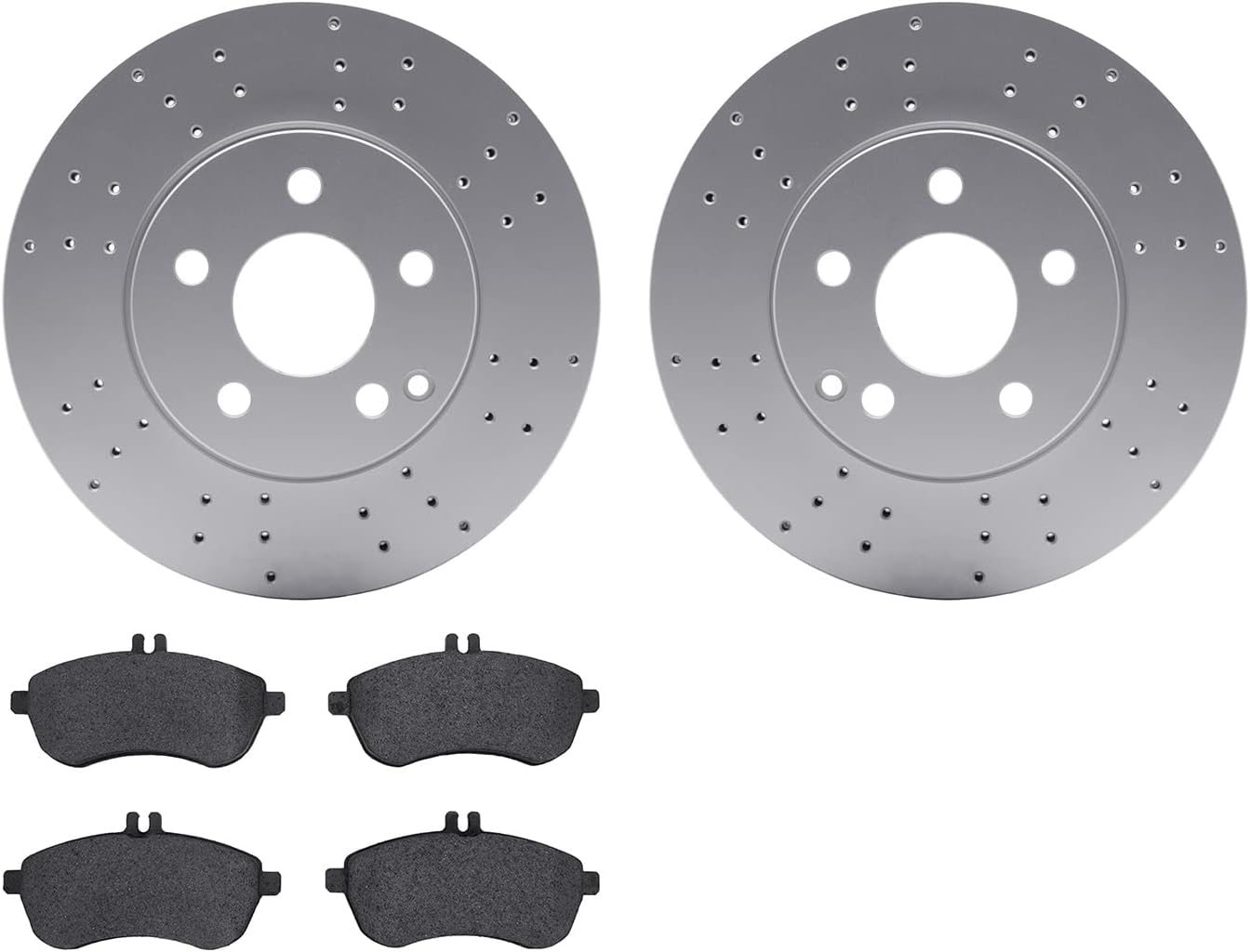 Dynamic Friction Company Front Brakes and Rotors| Automotive Replacement Brake Kits| Front 5000 Advanced Brake Pads and Rotors Kit| Fits 2010-2014 Mercedes-Benz C200, C250