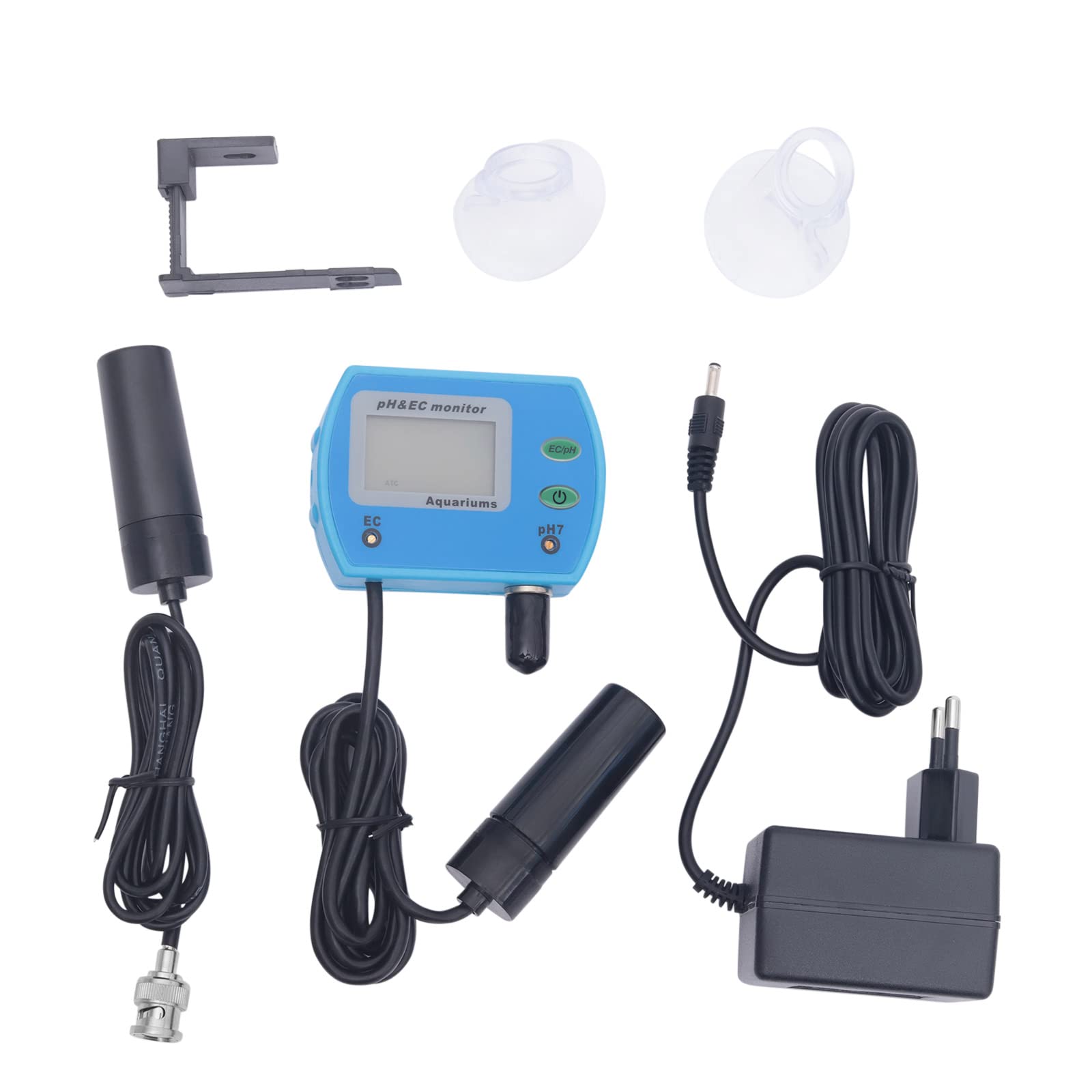 Tester d'acqua 2 in 1, tester digitale di qualità dell'acqua e campo di misurazione EC 0,00 – 14,00 pH EC ammonta a 0,00 – 19,99 ms/cm per piante, acquari potabili, ecc