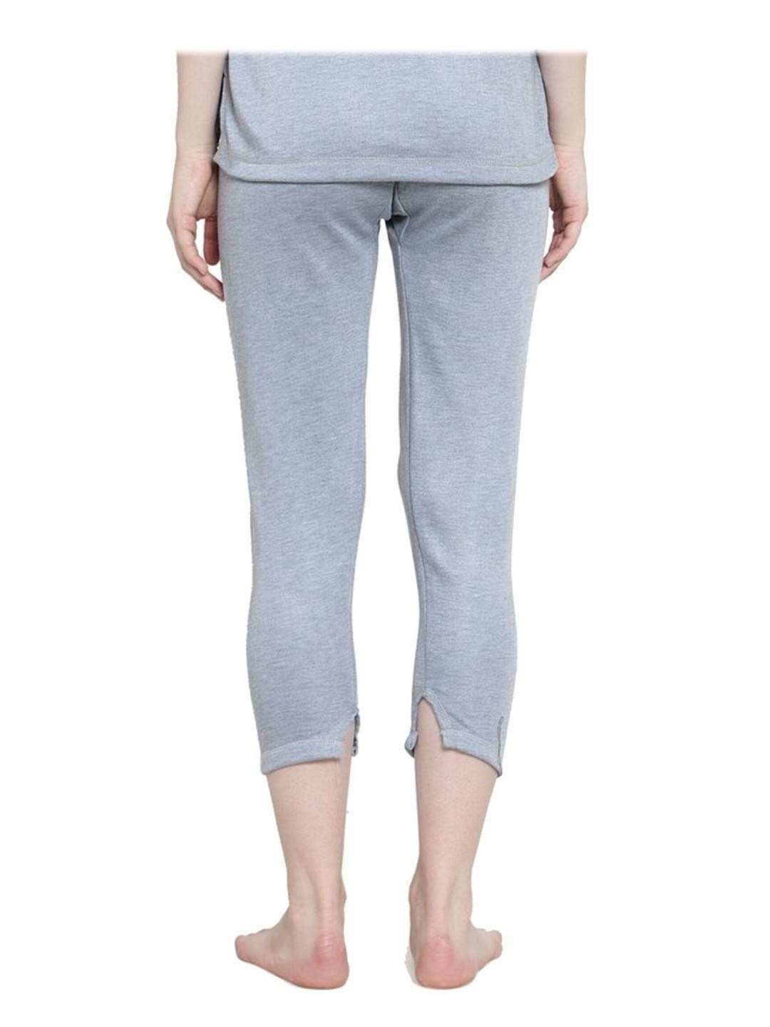 UZARUS Women's Solid Thermal Bottom (XX-Large, Light Grey) - Image 4 thumbnail