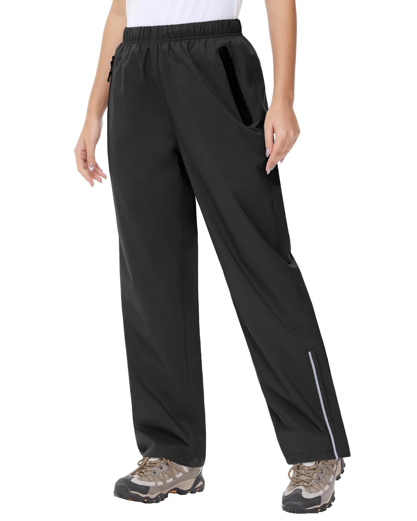 Damen Regenhose Wasserdicht Outdoorhose Damen Trekkinghose Überziehhose Wanderhose Damen Leichte Softshellhose zum Fahrrad