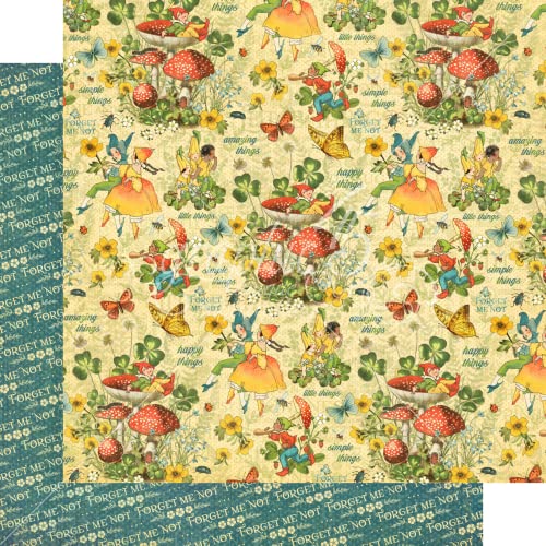 Graphic 45 Little Things Papercrafting Pack And Patterns & Solids Pack - 12X12 Decorative Papers - 2 Items #TOP3