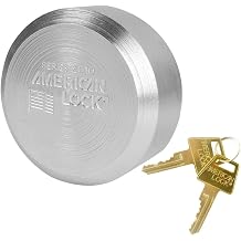 Master Lock American 1 Keyed Alike Solid Steel, High Security, Hidden Shackle Padlocks, w/Bumpstop Technology A2010NKA-1