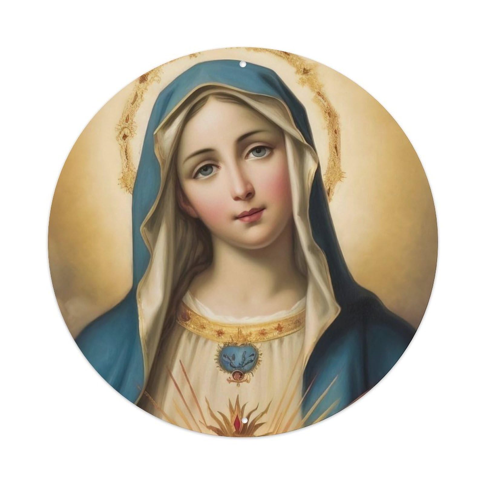 Religious The Great Virgin Mary Metal Tin Sign