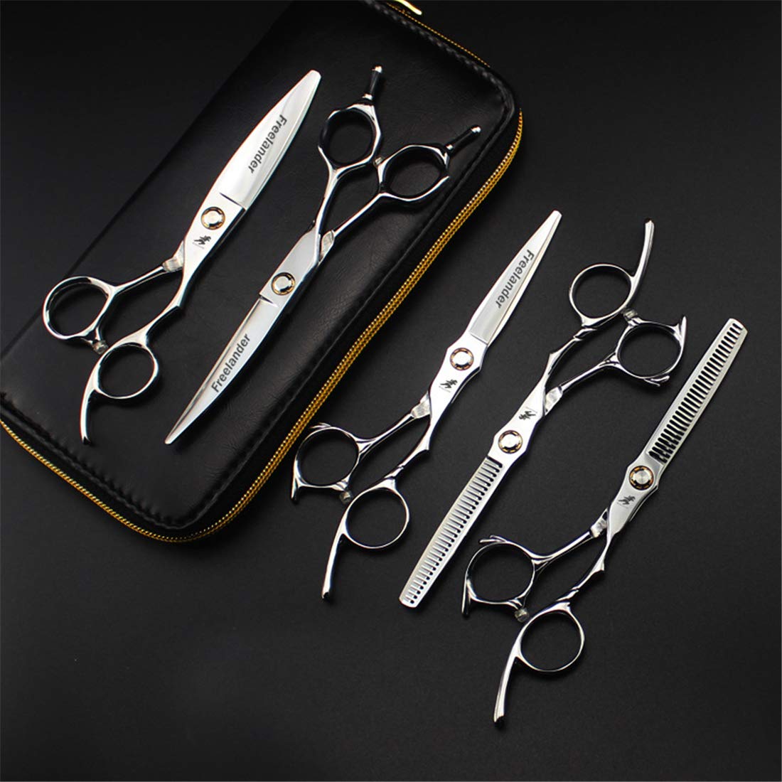 Ciseaux De Coiffure Set Ciseaux en Acier Inoxydable Professionnel Ciseaux De Coupe De Cheveux Barber Hair Former Outil pour Hommes Femmes Enfants Salon Barbiers À La Maison