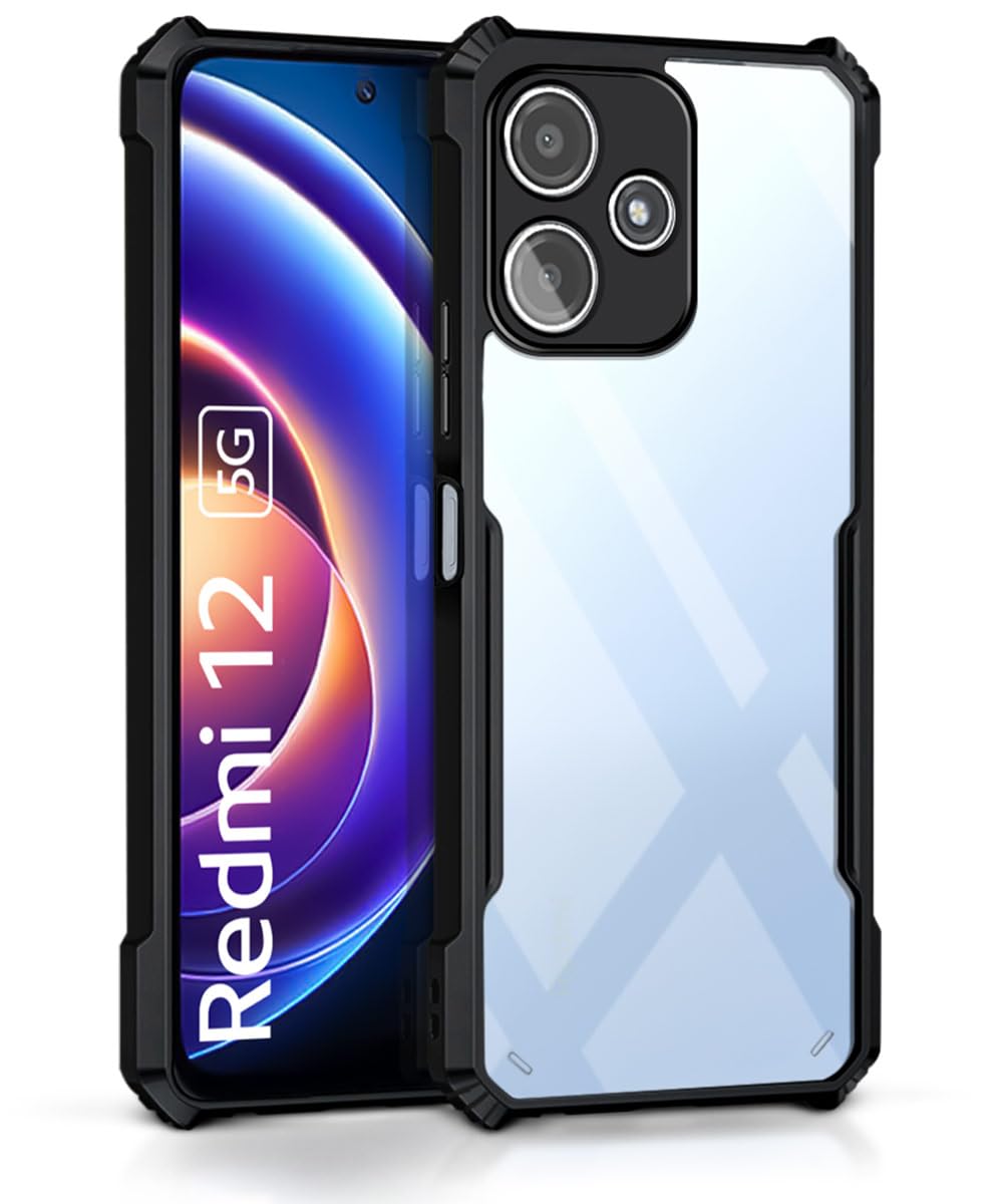 Wow Imagine Shock Proof Clear Polycarbonate Protective Back Case For Mi Redmi 12 5G|Poco M6 Pro 5G - Airedge Technology|360 Degree Camera Protection|Transparent Hybrid Back Case Mobile Cover - Black (B0CDPFL8QF) Amazon Price History, Amazon Price Tracker