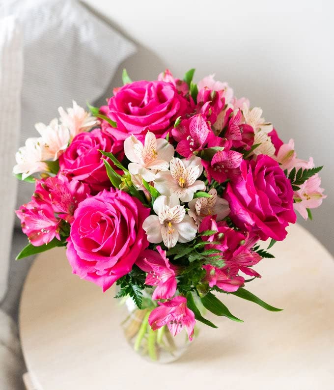 From You Flowers - Ma Chre Rose with Glass Vase | Fresh Flower Bouquets for Birthday, Anniversary, Get Well or Celebration