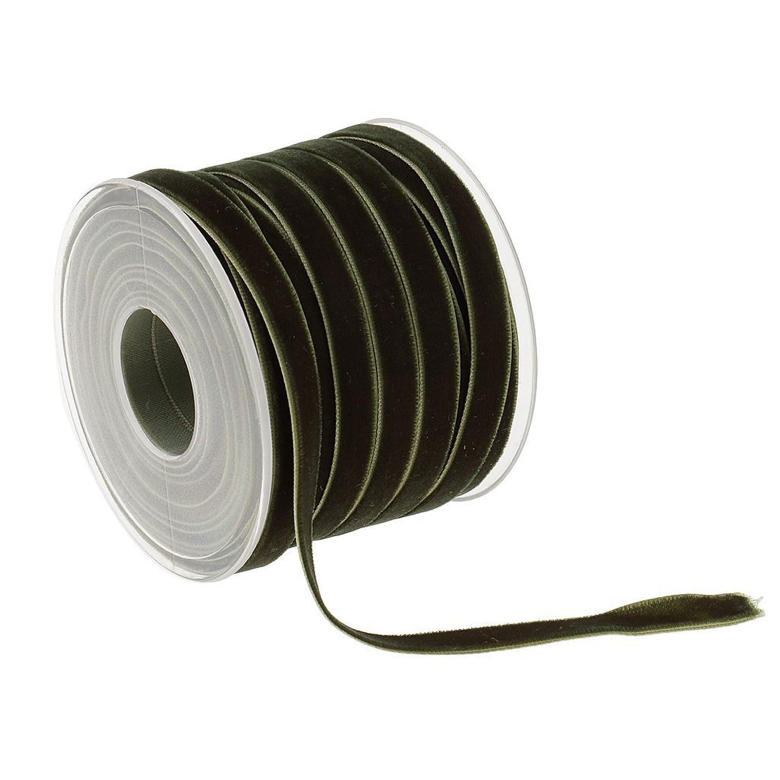 Buxuaaaa Green Craft Ribbon 20Yard Christmas Wrapping Ribbons For Bows Making Hair Bows Accessories Embellishment Wedding Supplies Scrapbooking Ribbon