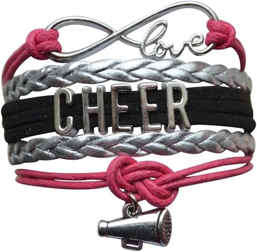 Pulsera de animación, pulsera infinita con dije de animadora, joyería de animación para animadora, equipo o equipo