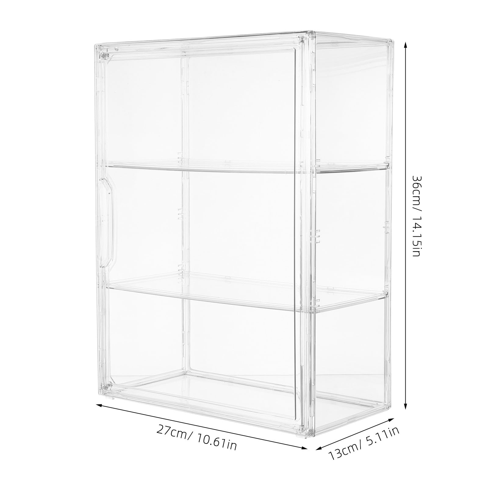 Artibetter Vitrina Estuche Transparente Acrílica Magnética Apilable para Miniaturas Coleccionables para Figuras y Ambientación del Hogar