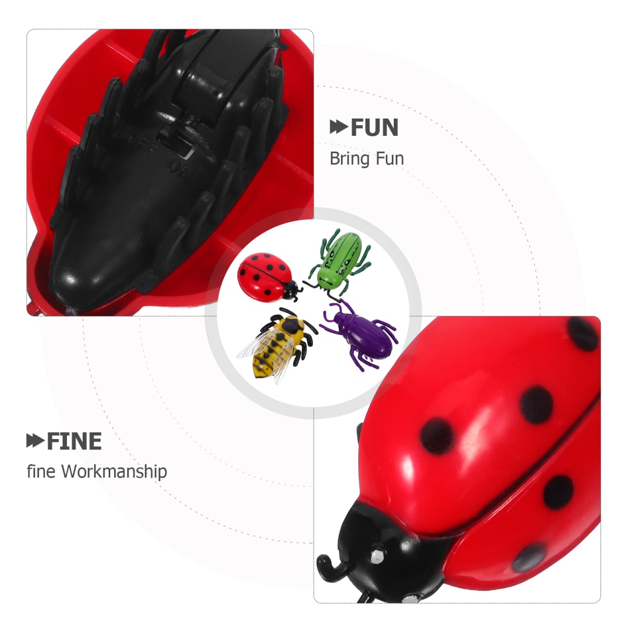 Alasum Electric Cicada Toys 4Pcs Interactive Walking Bug Simulation Insect Toys for Home Use Engaging Nano Robot Insects for Learning and Play - Image 3