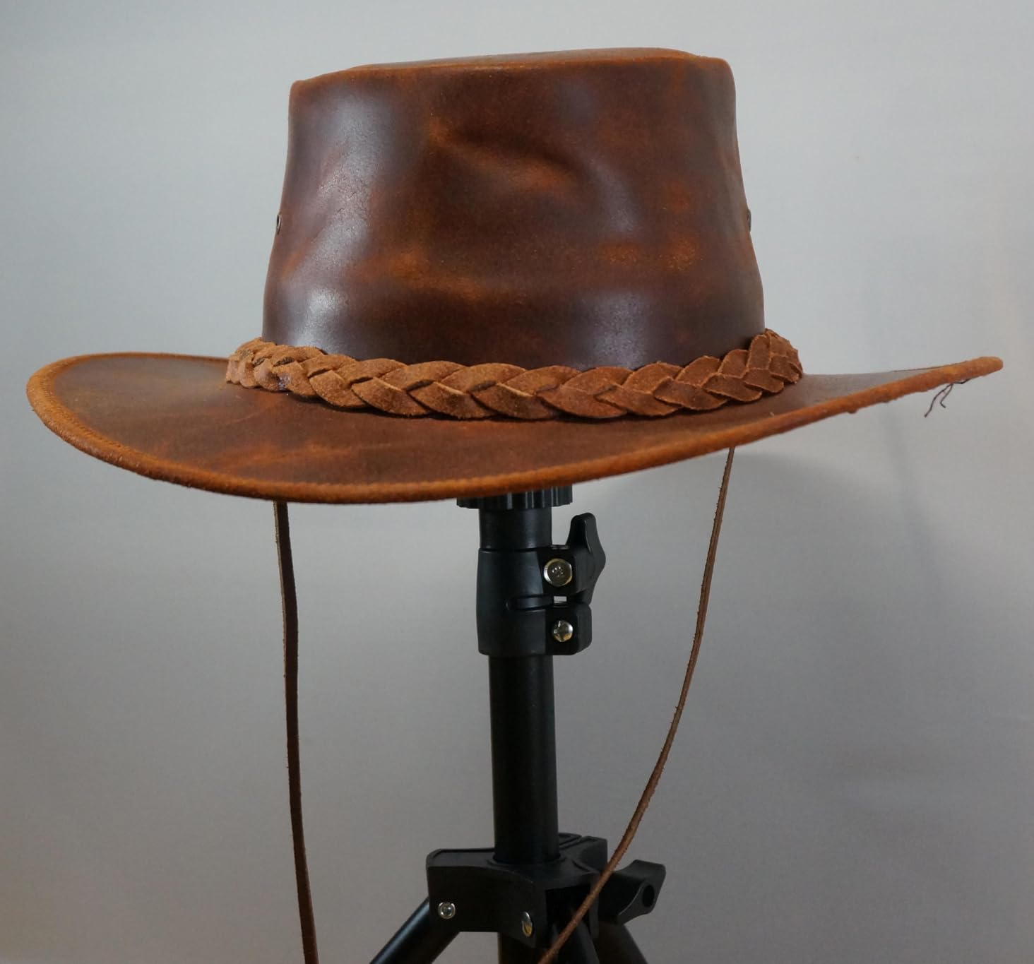 1668 Genuine Leather Cowboy Western Hat – Unisex- Uv Protection (us Men and Women Brown Genuine Leather Cowboy Western Hat | eBay main image 2