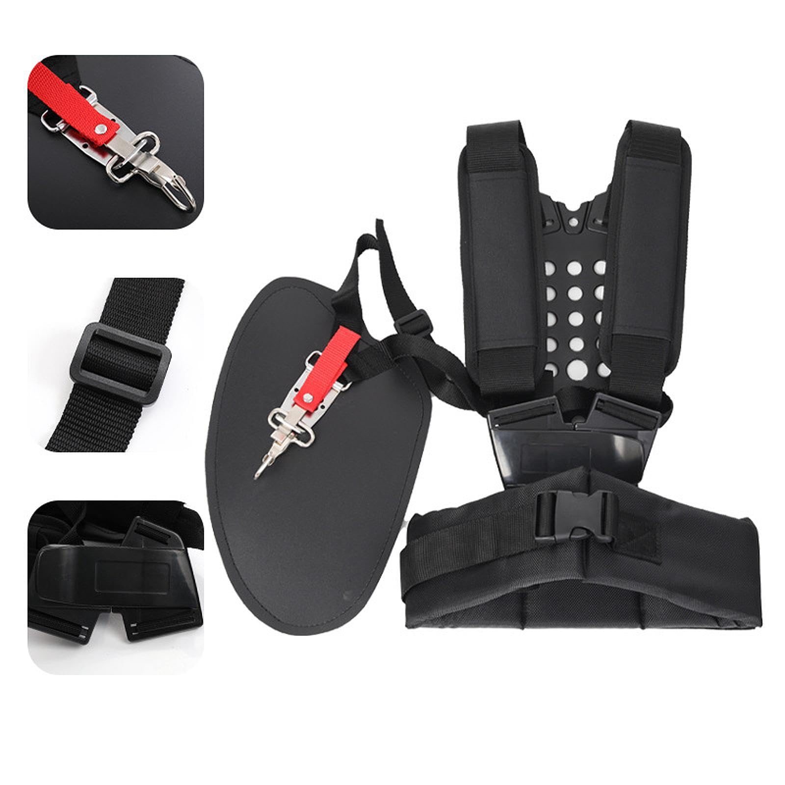 Bandoulière pour Débroussailleuse, Double Bandoulière avec Ceinture Rembourrée Confortable, élargie pour Les Débroussailleuses, Les Coupe-bordures et