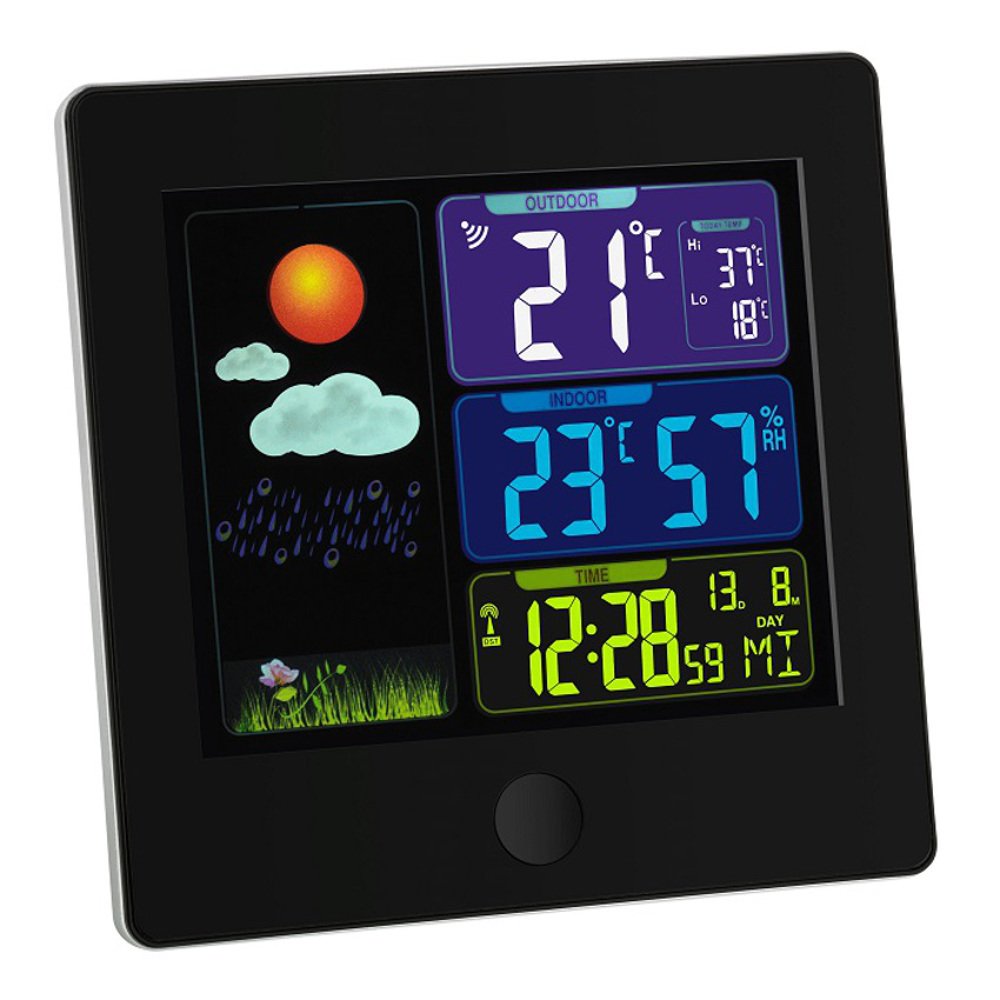 TFA Dostmann Sun Station météo sans fil, 35.1133.01 Prévisions météorologiques avec écran couleur Contrôle du climat intérieur,
